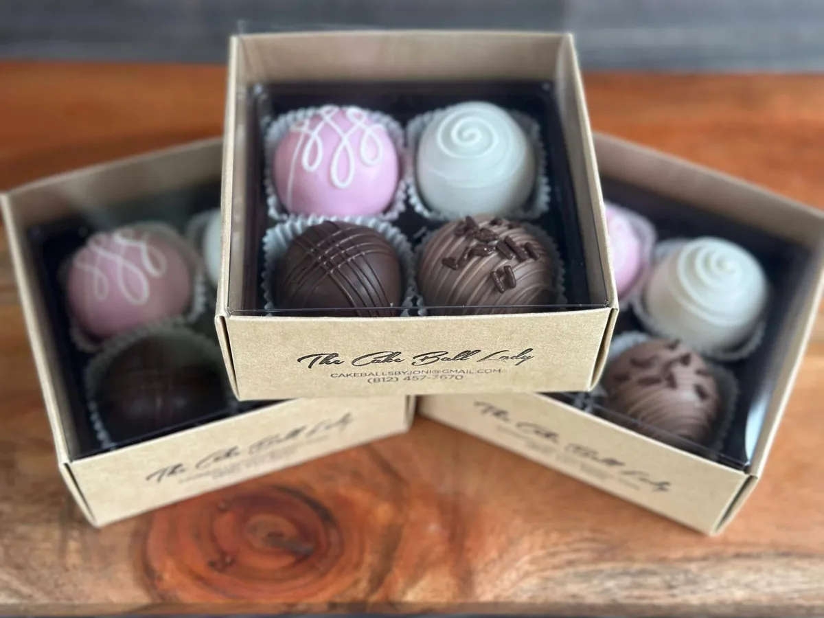 The Cake Ball Lady gift boxes of cake balls